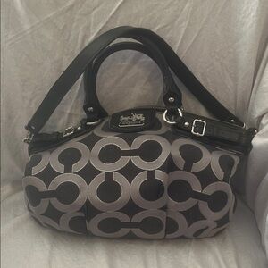 Coach Black and Silver Women's Satchel